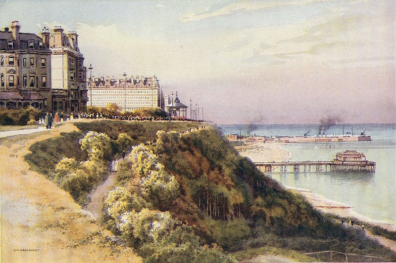 The Leas, Folkestone (barva lito) od Ernest William Haslehust