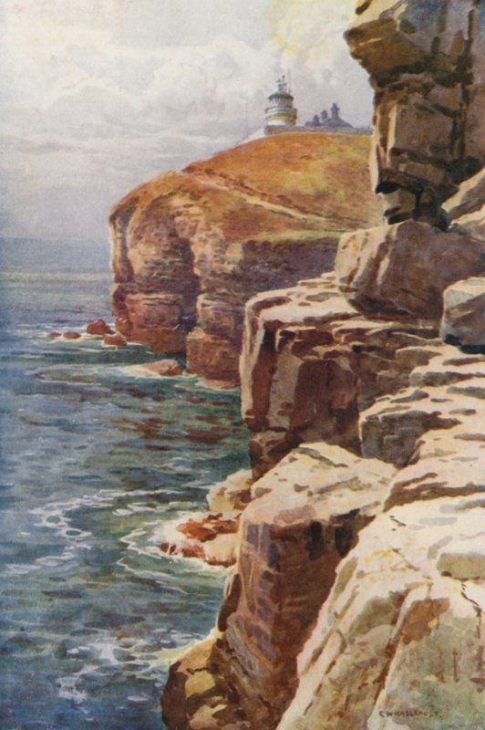 The Lighthouse, Anvil Point (barva lito) od Ernest William Haslehust