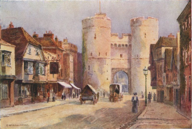 Westgate (barevné lito) od Ernest William Haslehust