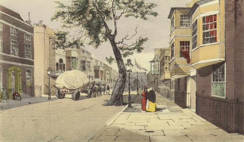 Malé provinční město od Eugene Louis after Lami
