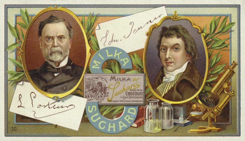 Louis Pasteur a Edward Jenner od European School