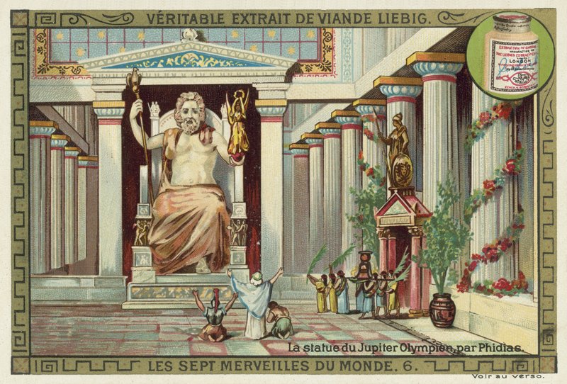 Socha Dia v Olympii, Řecko, od Phidias od European School