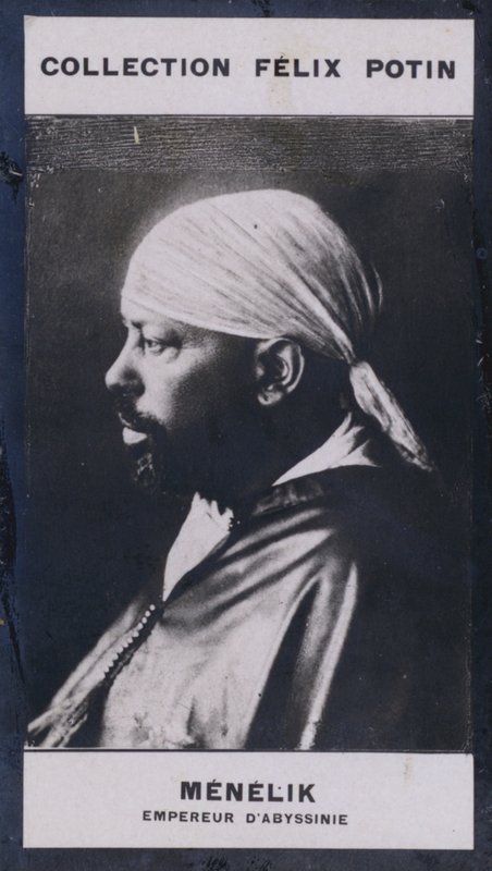 Menelick, císař Habeše (1844) (černobílá fotografie) od European Photographer