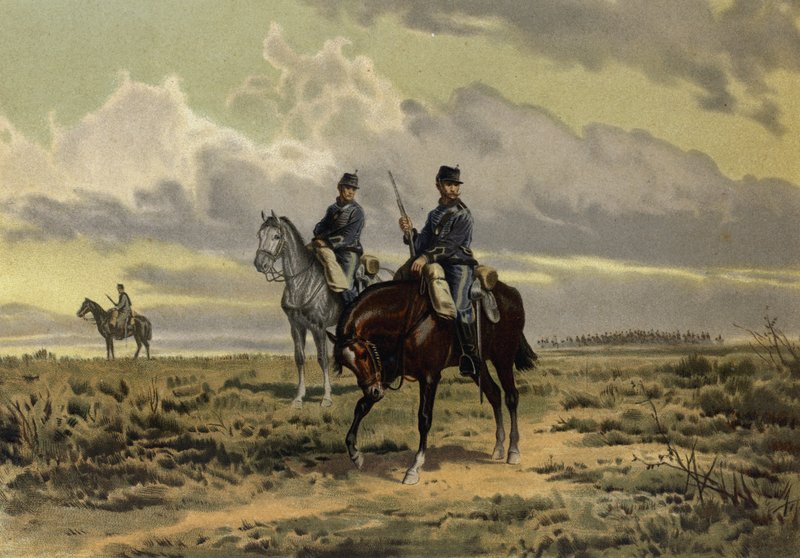 Pokrok kavalérie (chromolitho) od European School