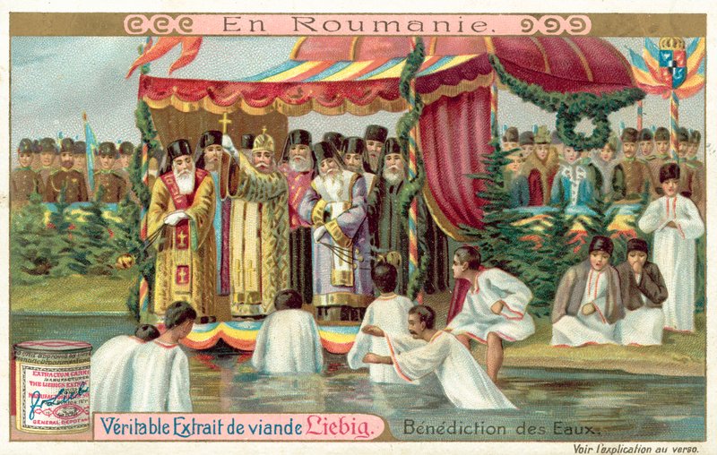 Požehnání vod v Rumunsku (chromolitho) od European School