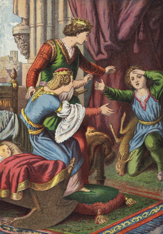 Bratr a sestra (barevná litografie) od European School