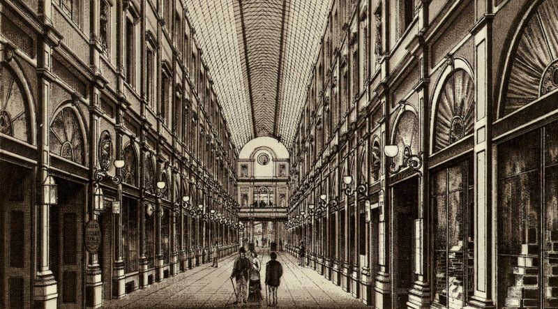 Brusel/Brusel: Galleries St Hubert (litho) od European School