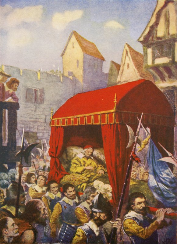 Příjezd kardinála Richelieu do Lyonu (barevná litografie) od European School