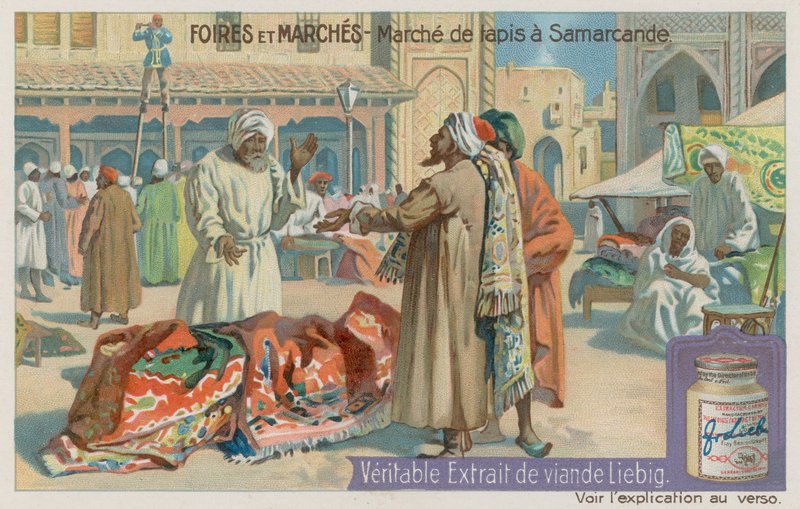 Kobercový trh v Samarkandu od European School