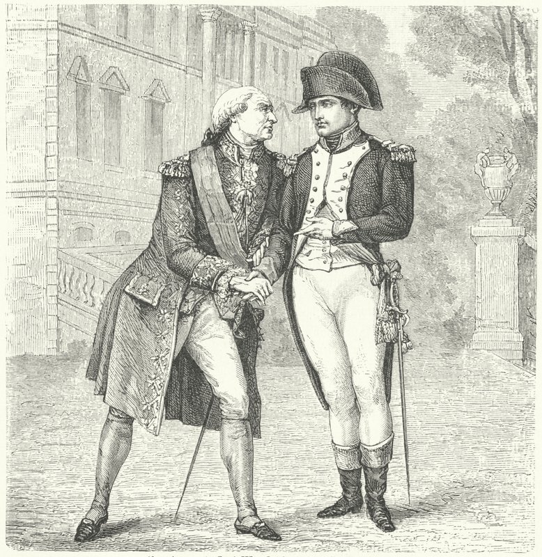 Karel IV Španělský s Napoleonem (rytina) od European School