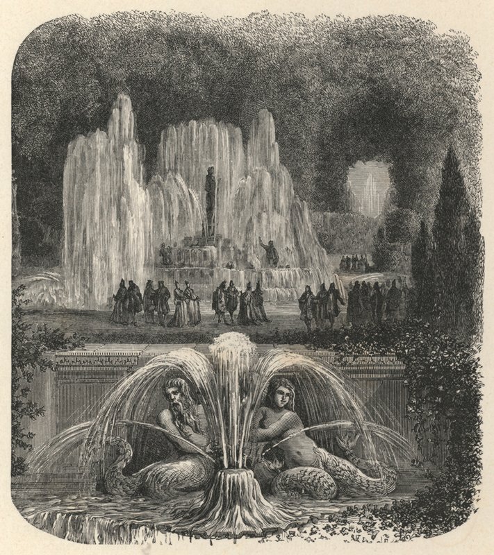 Waters of Versailles (rytina) od European School