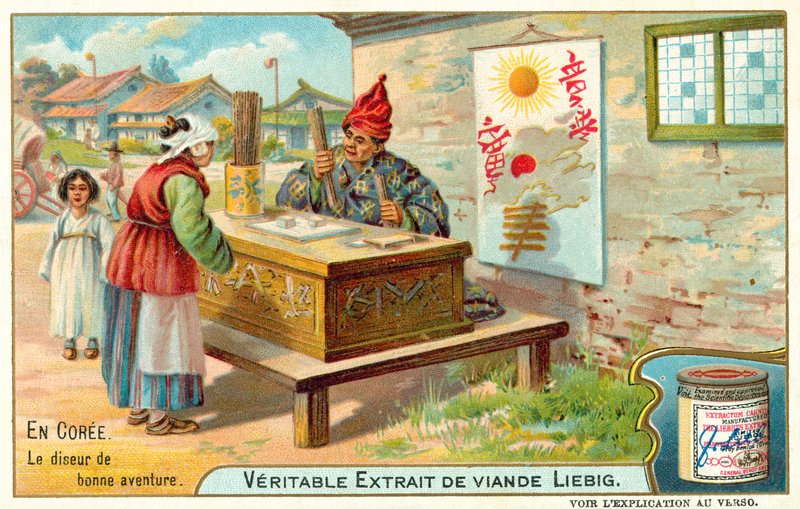 Věštkyně, Korea (chromolitho) od European School