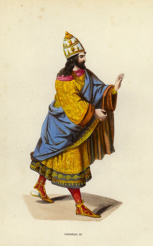 Frederic III (barevná rytina) od European School