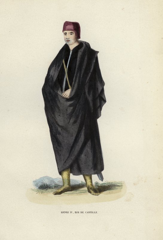 Henri IV, Roi De Castille (barevná rytina) od European School
