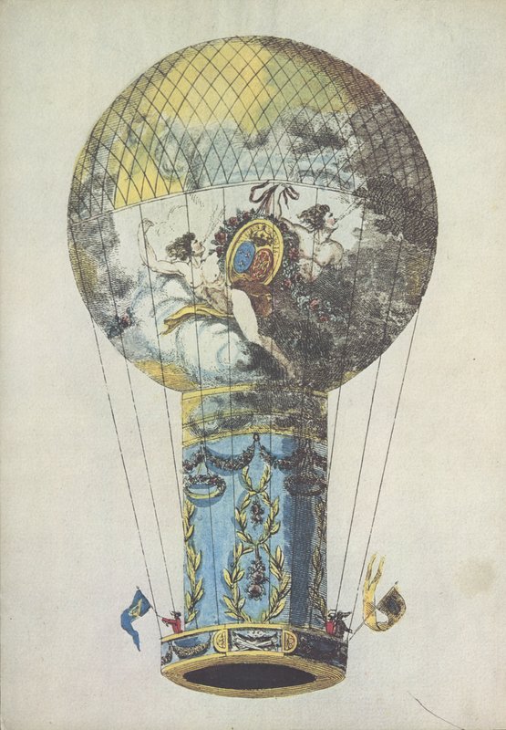 Horkovzdušný balón (barevné gravírování) od European School