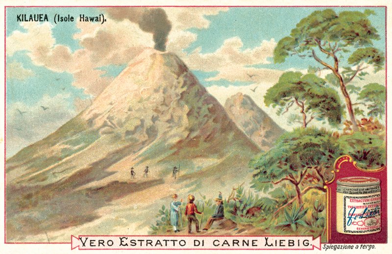 Kilauea, Havaj (chromolitho) od European School
