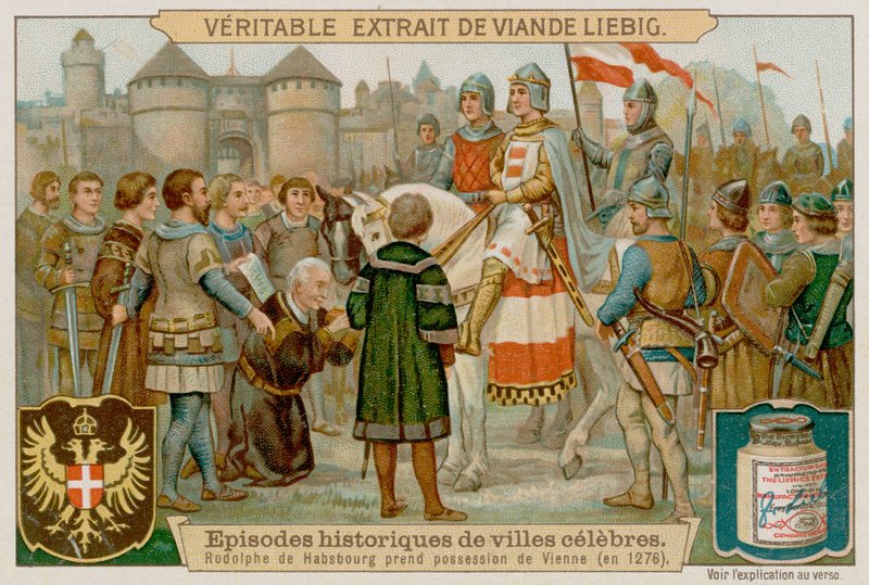 V roce 1276 vstupuje král Rudolf I. do Vídně od European School