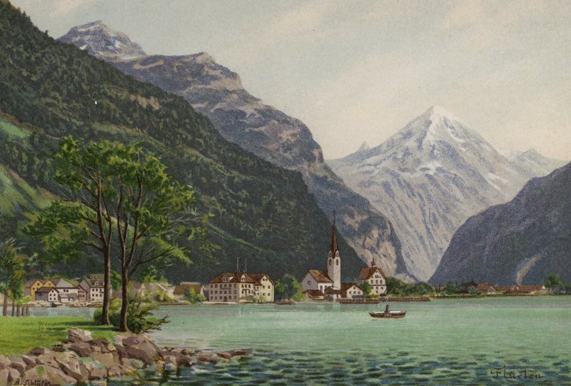 Lucernské jezero: (barevná litografie) od European School