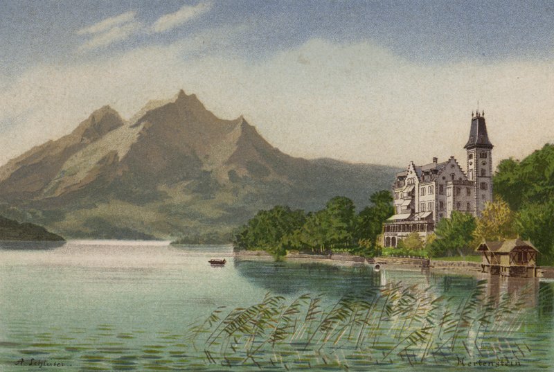 Lucernské jezero: Hertenstein (barevné lito) od European School