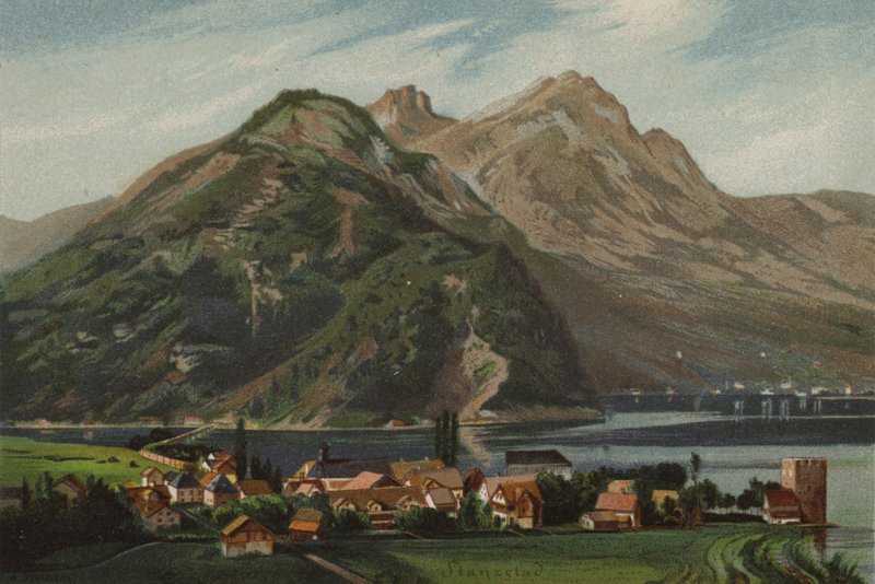 Lucernské jezero: Stansstad (barevné lito) od European School
