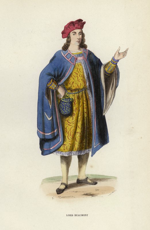 Lord Beaumont (barevná rytina) od European School