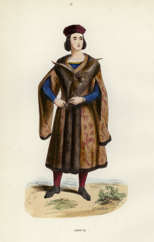 Louis IX (barevná rytina) od European School