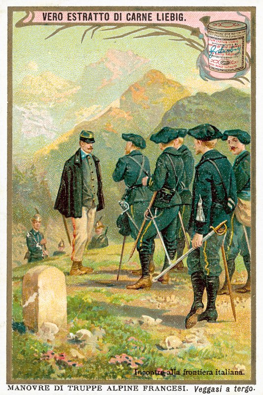 Setkání na italských hranicích (chromolitho) od European School