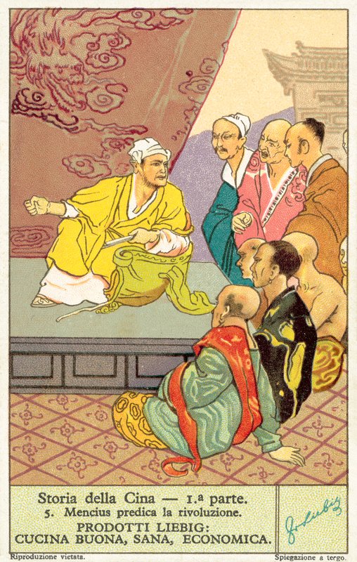 Mencius káže revoluci (chromolitho) od European School