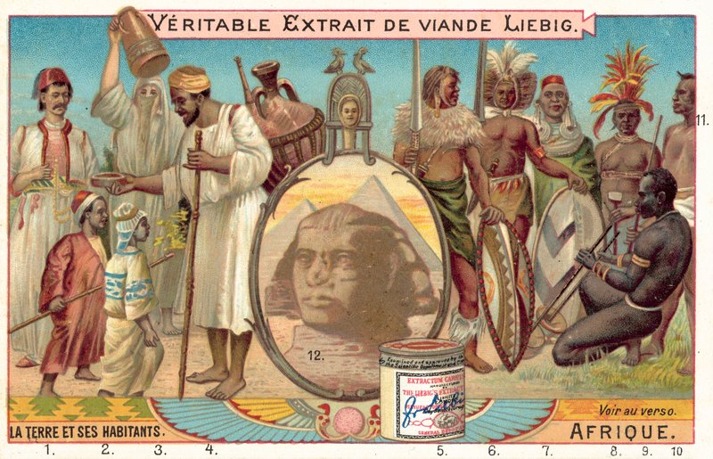 Národy Afriky (chromolitho) od European School