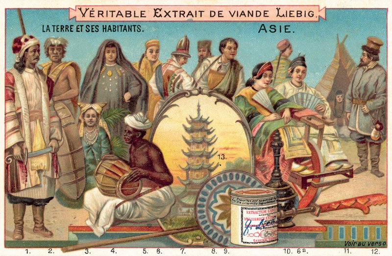 Národy Asie (chromolitho) od European School