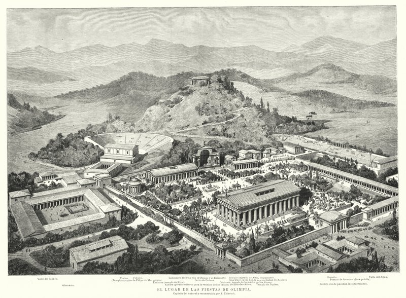 Rekonstrukce starověké Olympie, Řecko (litho) od European School