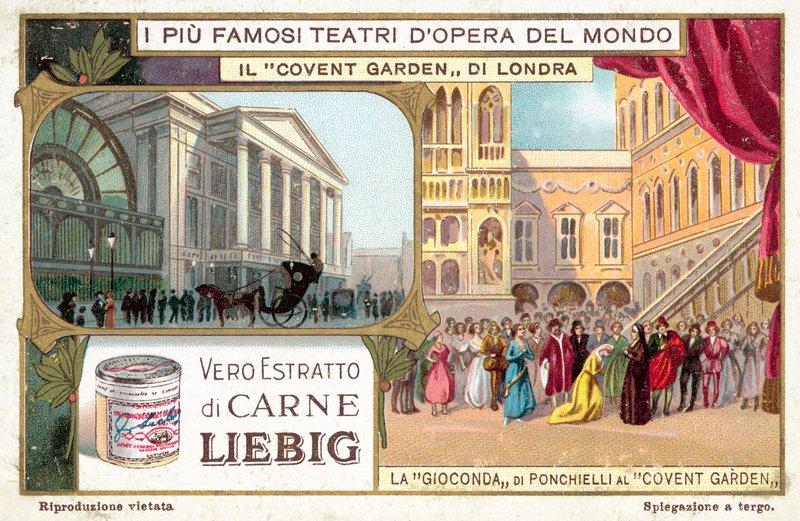 Royal Opera House, Covent Garden, Londýn (chromolitho) od European School