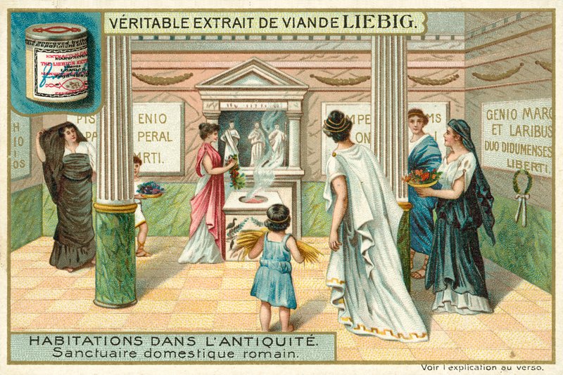 Svatyně v římském domě (chromolitho) od European School