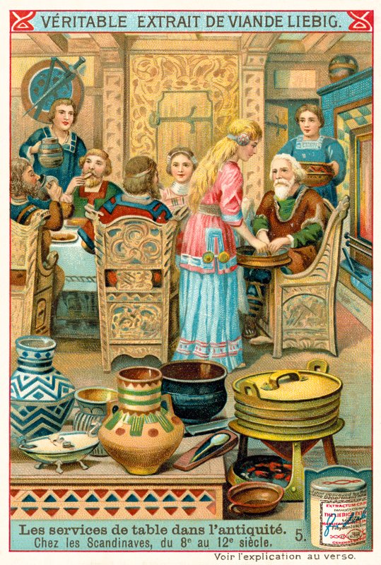 Skandinávské nádobí, 8.-12. století (chromolit) od European School