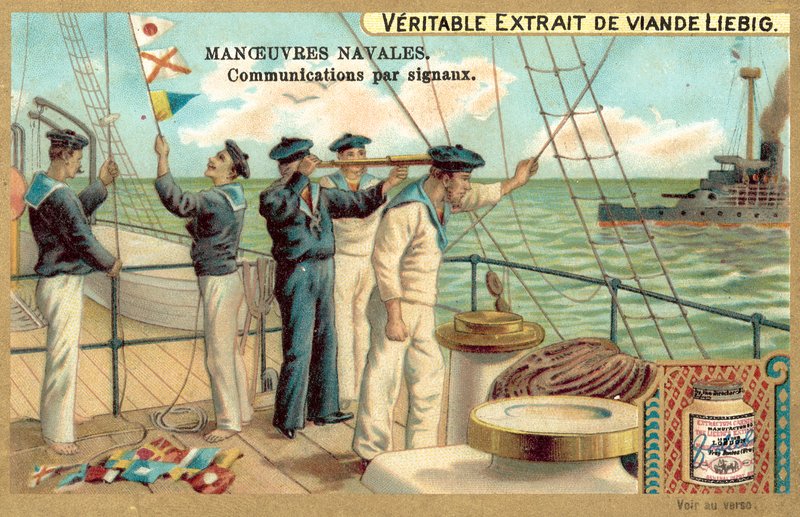 Signalizace mezi loděmi (chromolitho) od European School