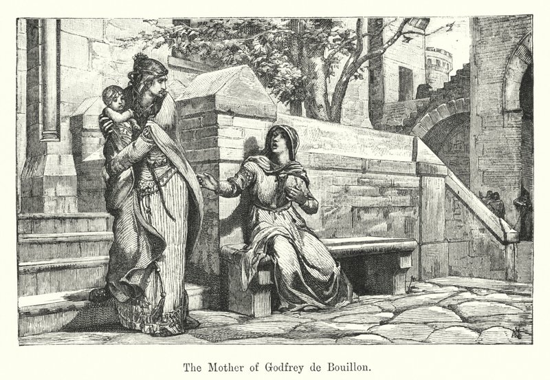 Matka Godfrey de Bouillon (rytina) od European School