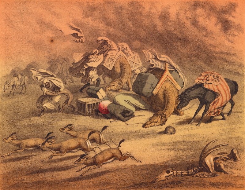 Velká africká poušť (barevná litografie) od European School
