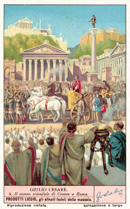 Triumf Julia Caesara (chromolitho) od European School