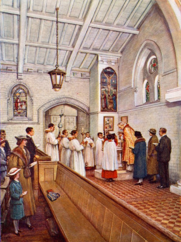 „Křtít všechny národy“ (barva litho) od Evelyn Stuart Hardy