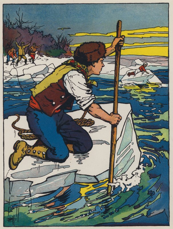 Lámání ledu (barevné lito) od Evelyn Stuart Hardy