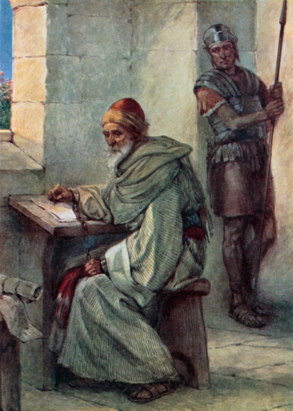 Pavel ve vězení (barevné lito) od Evelyn Stuart Hardy