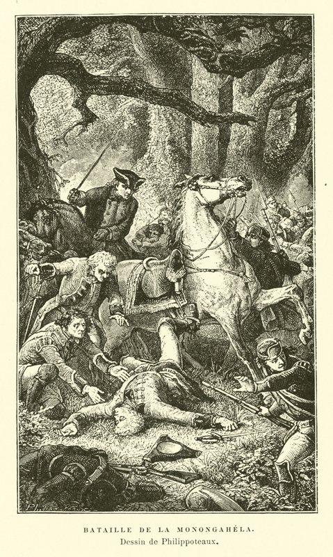 Bitva u Monongahela, 1755 od Felix Philippoteaux