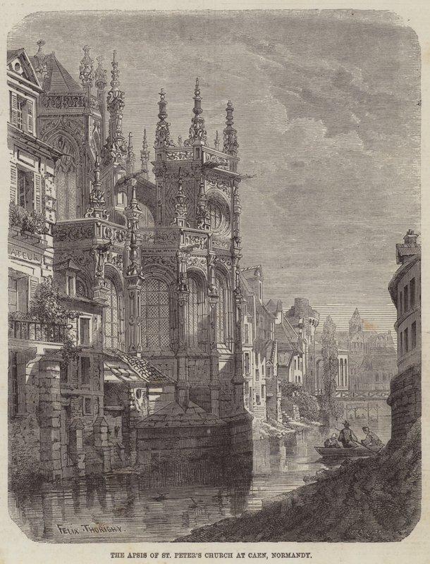 Apsis kostela svatého Petra v Caen, Normandie od Felix Thorigny