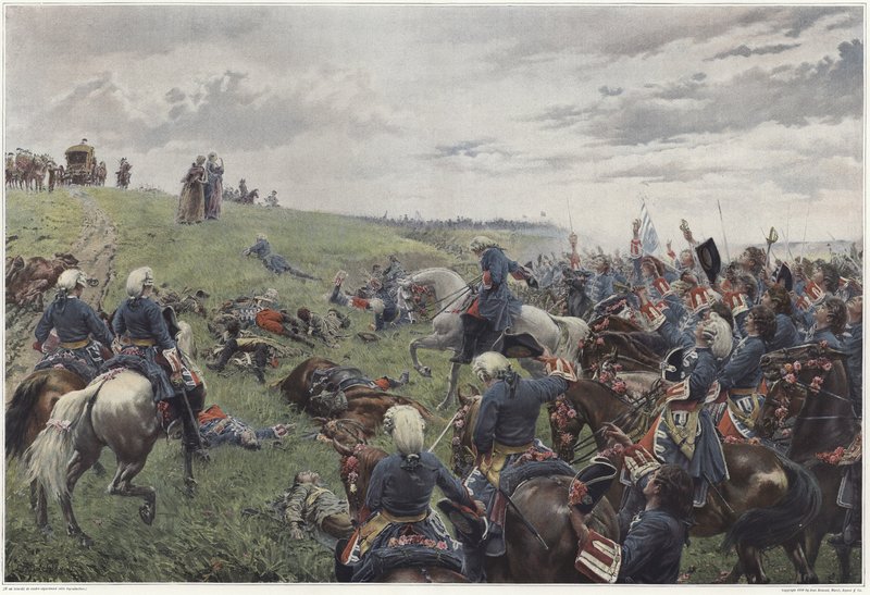 Válka v Dentelles od Ferdinand Joseph Gueldry