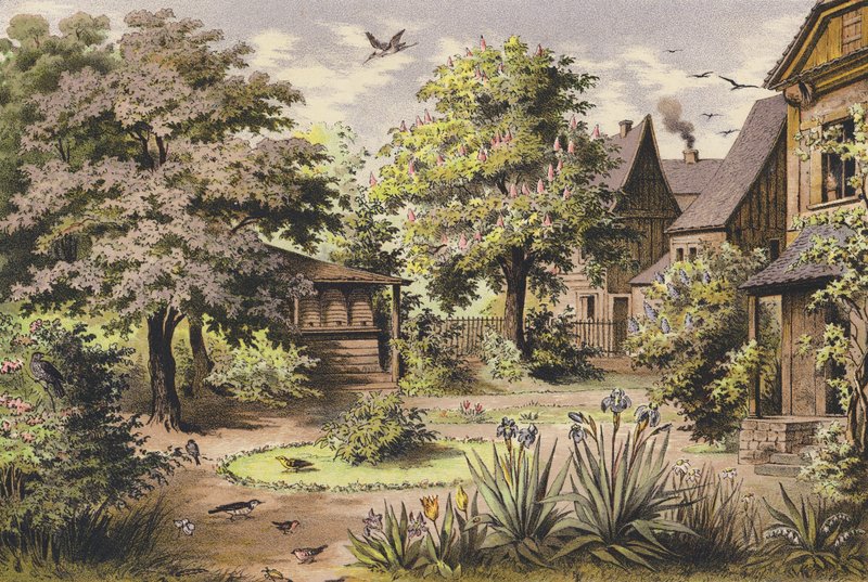 Květen (barevná litografie) od Ferdinand Karl Klimsch