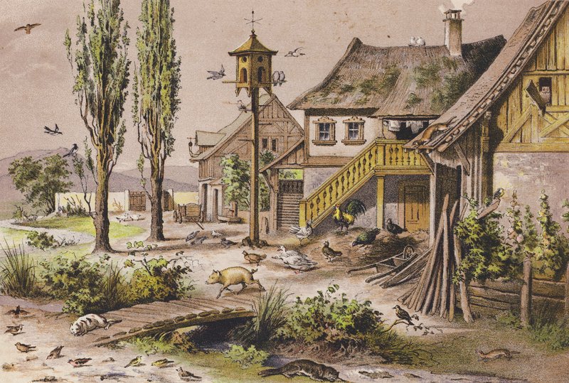 Listopad (barevná litografie) od Ferdinand Karl Klimsch