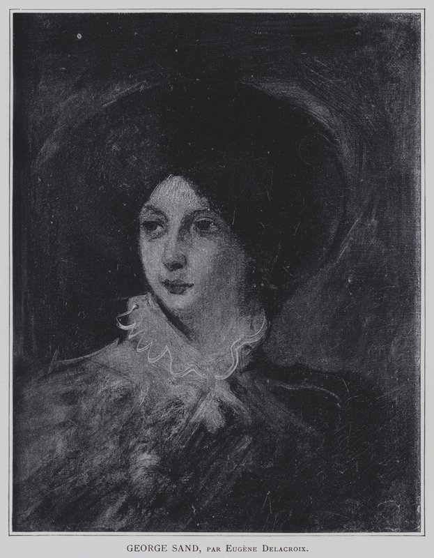 George Sand od Ferdinand Victor Eugene Delacroix