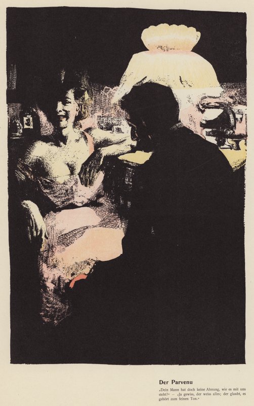 Parvenu (barva litho) od Ferdinand von Reznicek