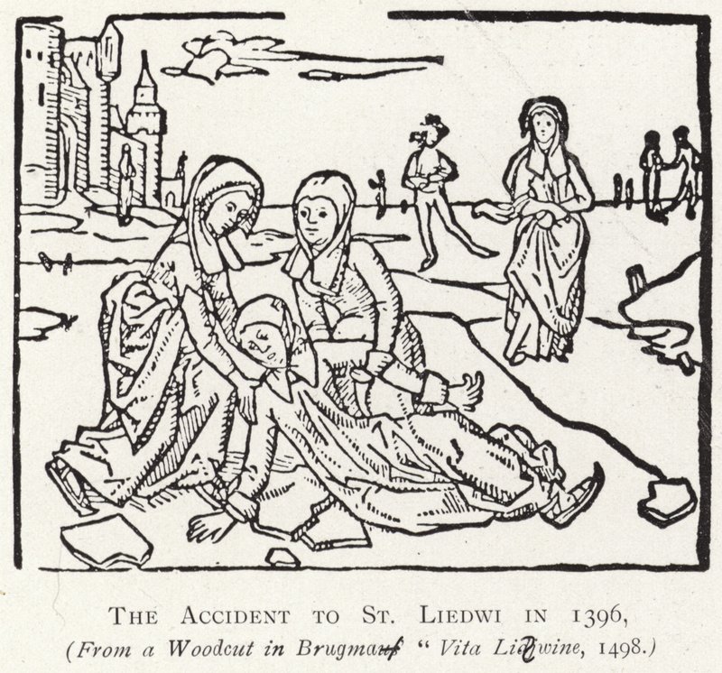 Nehoda na St Liedwi v roce 1396 od Flemish School