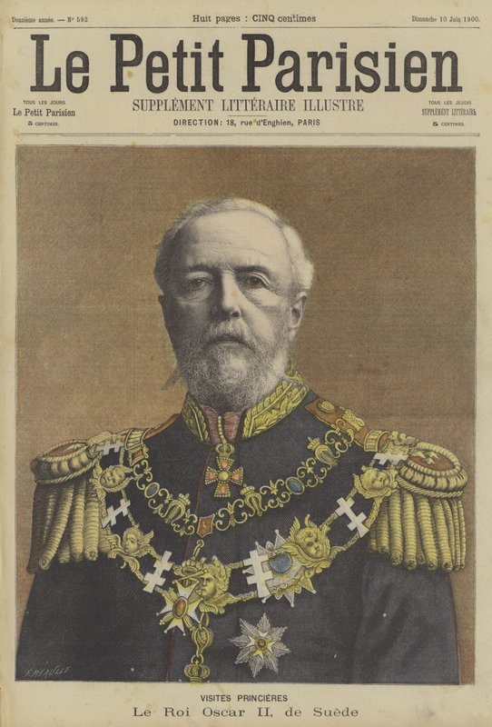 Oscar II, švédský král od Fortune Louis Meaulle